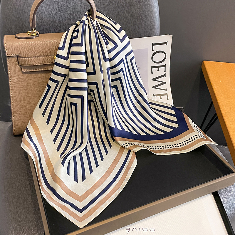 Silk Tie Woven - Marca de luxo lenço primavera quadrado