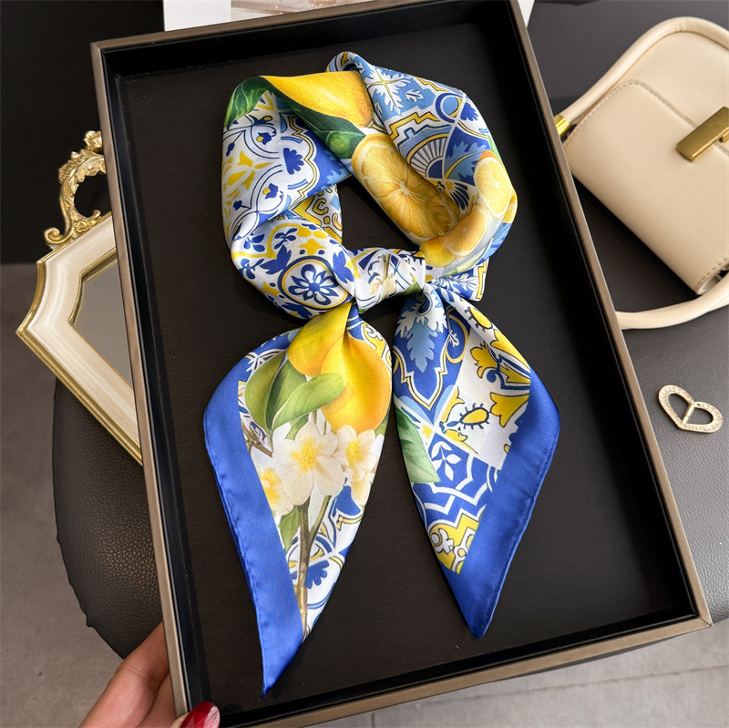Silk Tie Woven - 2026 novos lenços quadrados de seda