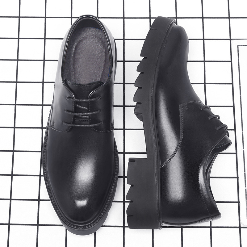 Men Formal Wear Office - Sapatos sociais masculinos de couro preto