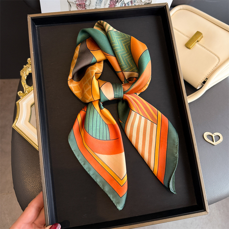 Silk Tie Woven - 2026 nova geometria impressão lenços quadrados