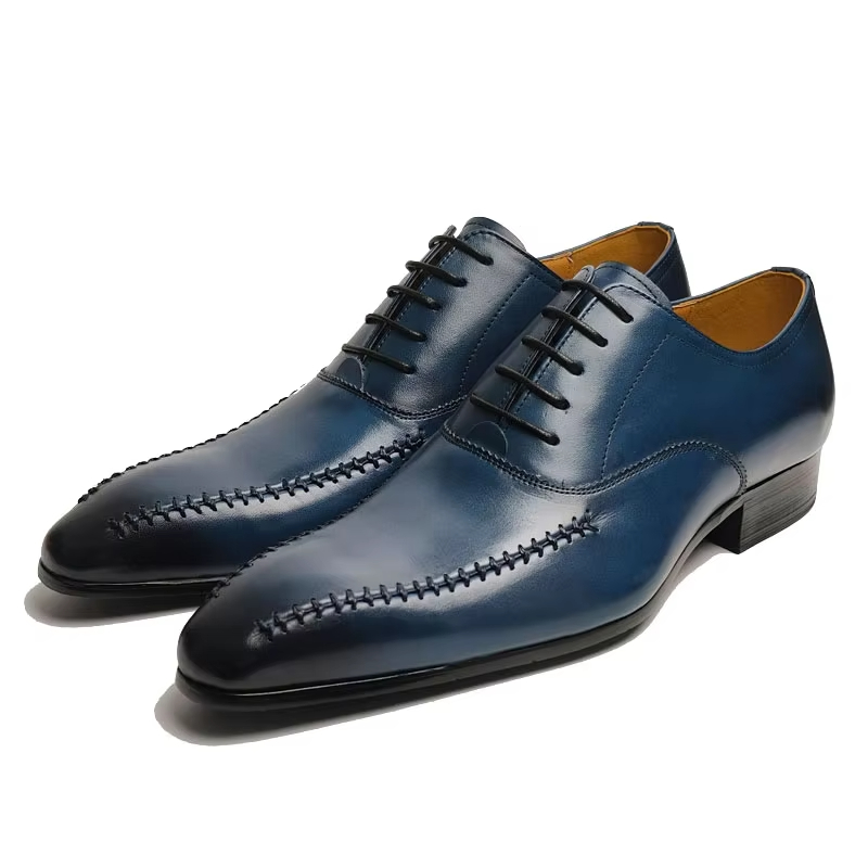 Men Formal Wear Office - Sapatos sociais masculinos de couro legítimo,
