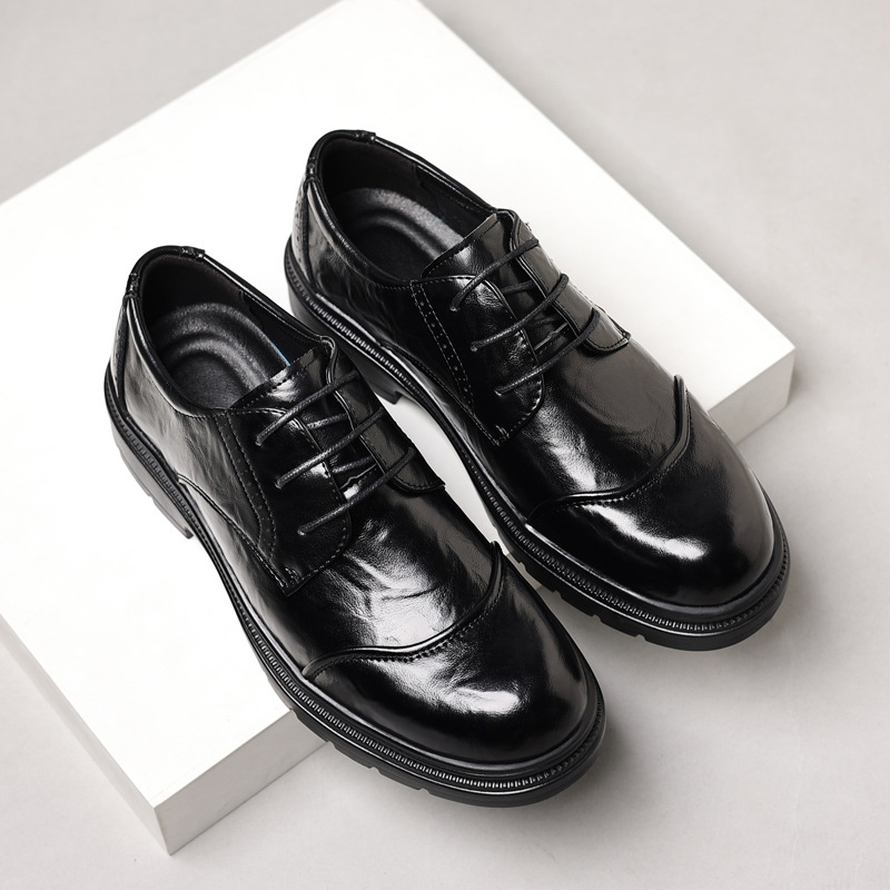 Sapatos masculinos de couro pa - Men Formal Wear Office avaliação e preço