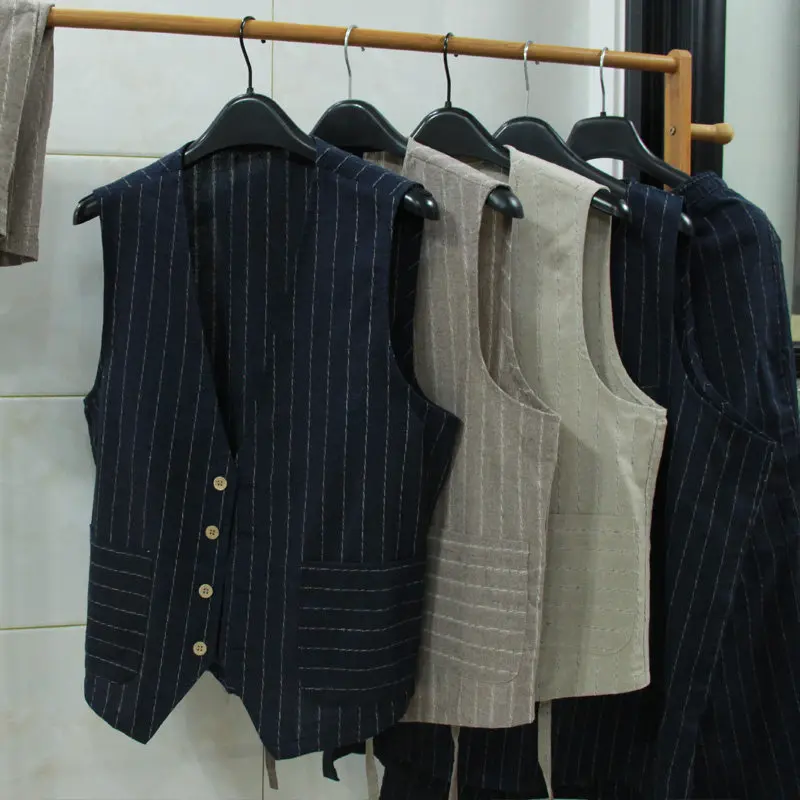 Colete Casual de Linho Britâni - Men Formal Wear In Summer avaliação e preço