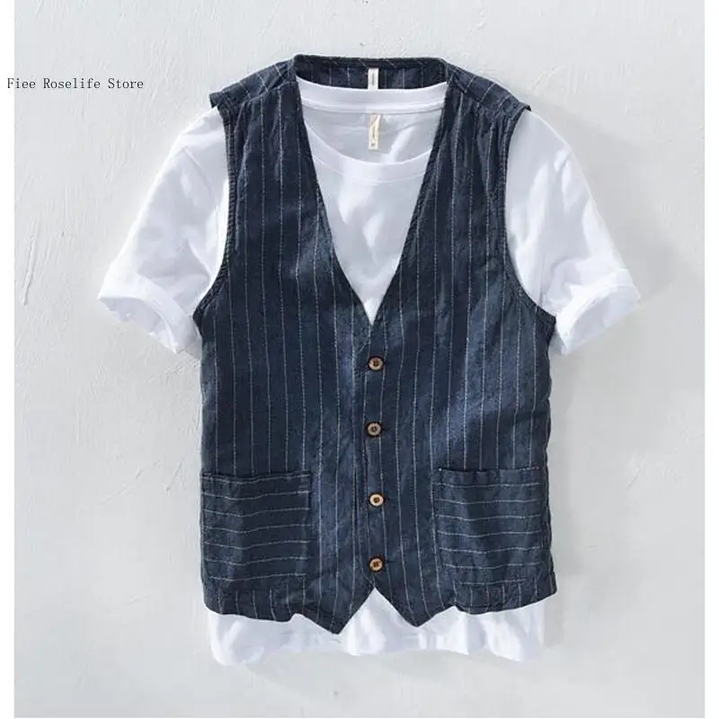 Colete Casual de Linho Britâni - Men Formal Wear In Summer avaliação e preço