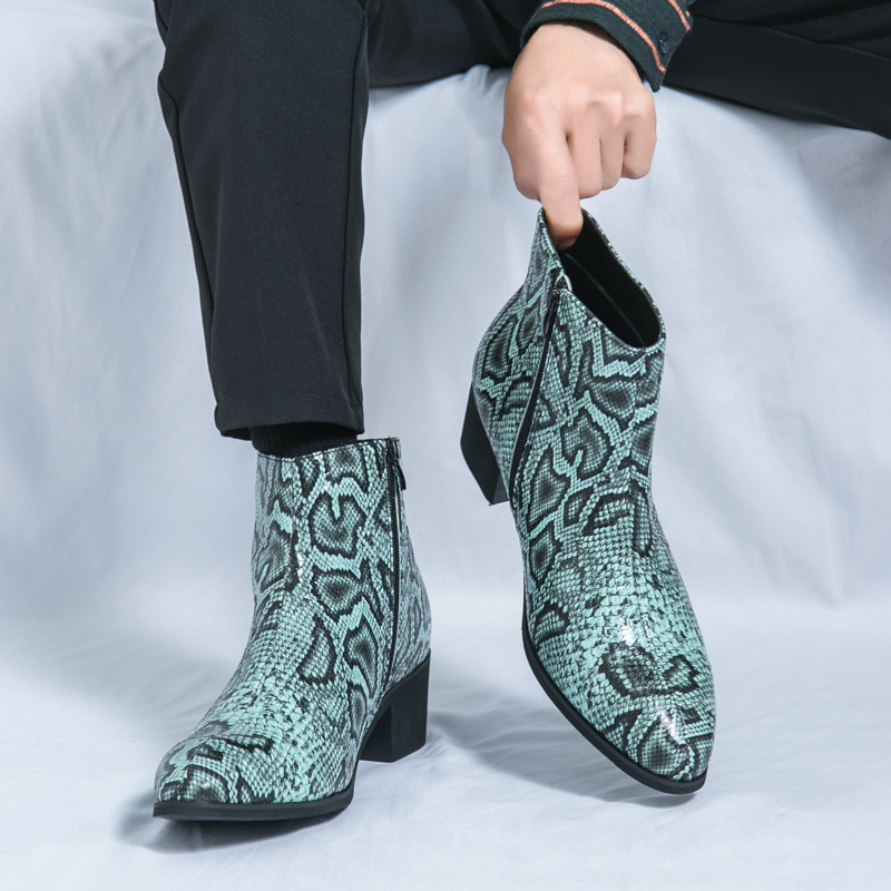 Primavera serpentina couro imp - Men Formal Wear With Boots avaliação e preço