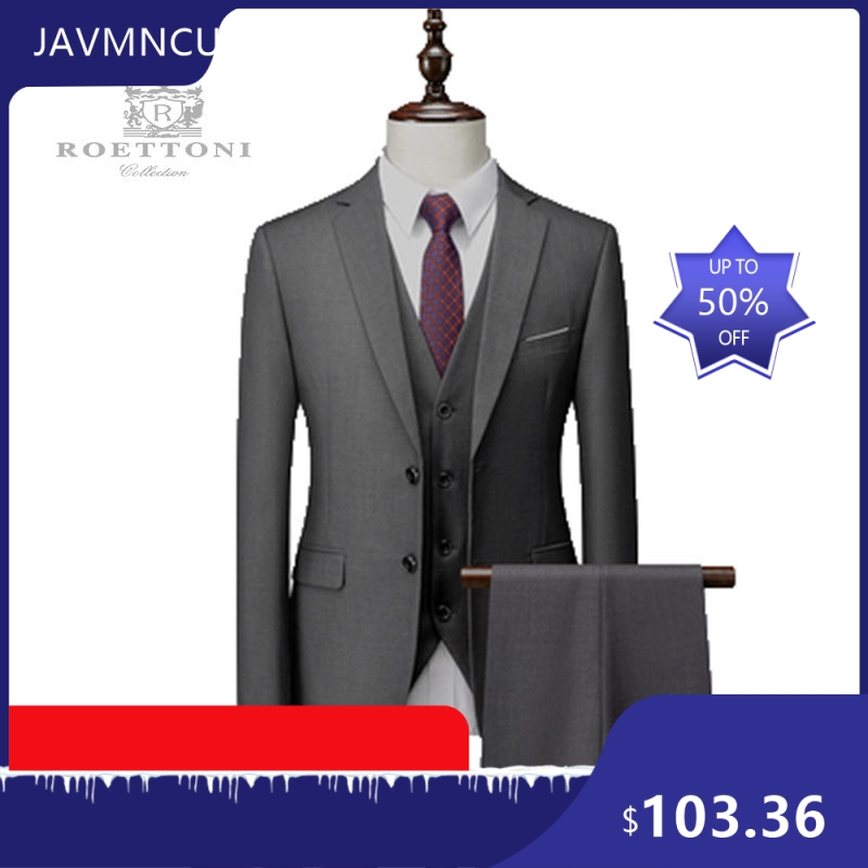 Conjunto de Terno Slim Fit Pre - Men'S Formal Wear For Graduation avaliação e preço