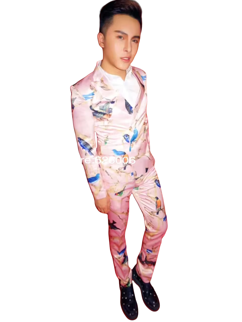 Moda masculina flor rosa pássa - Men Formal Wear Fashion avaliação e preço