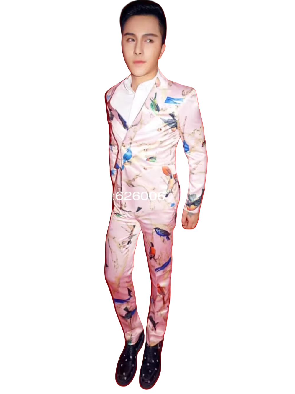 Moda masculina flor rosa pássa - Men Formal Wear Fashion avaliação e preço