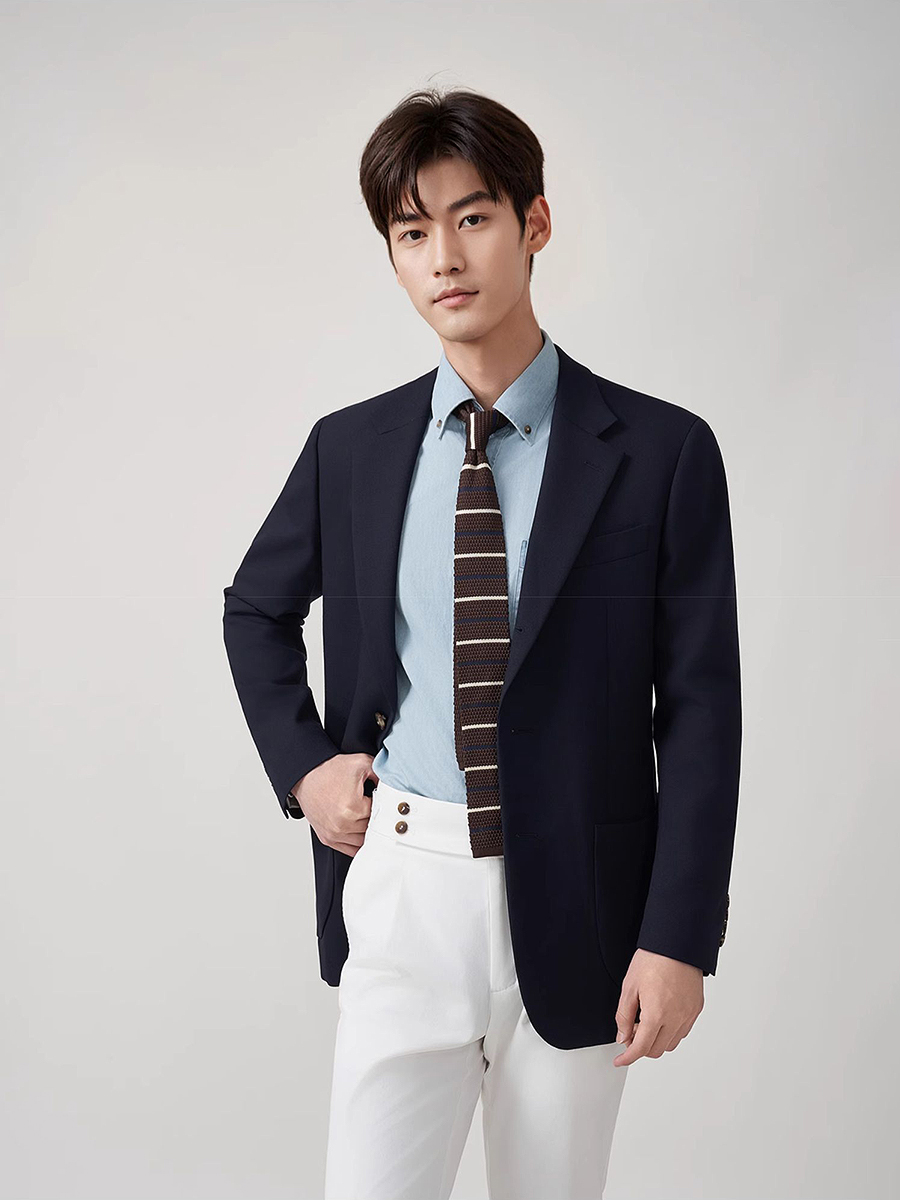 Blazer masculino 50% lã para a - Men'S Formal Wear For Graduation avaliação e preço