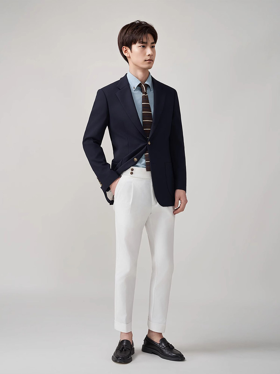Blazer masculino 50% lã para a - Men'S Formal Wear For Graduation avaliação e preço