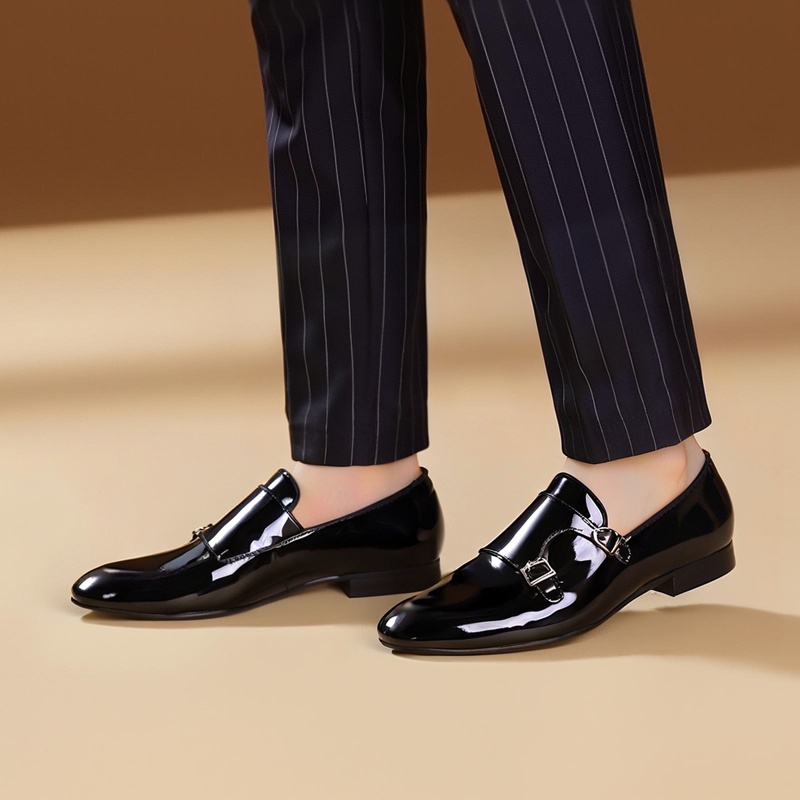 Pieritar nova cor preta couro  - Men Formal Wear Fashion avaliação e preço