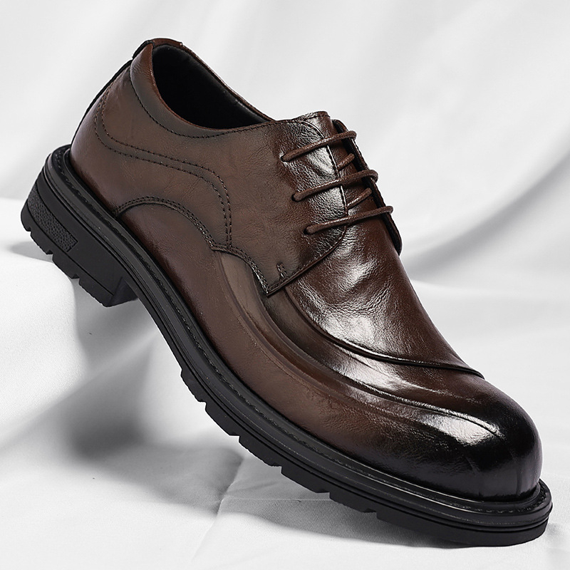 Sapatos de Couro Genuíno Marro - Men Formal Wear Office avaliação e preço