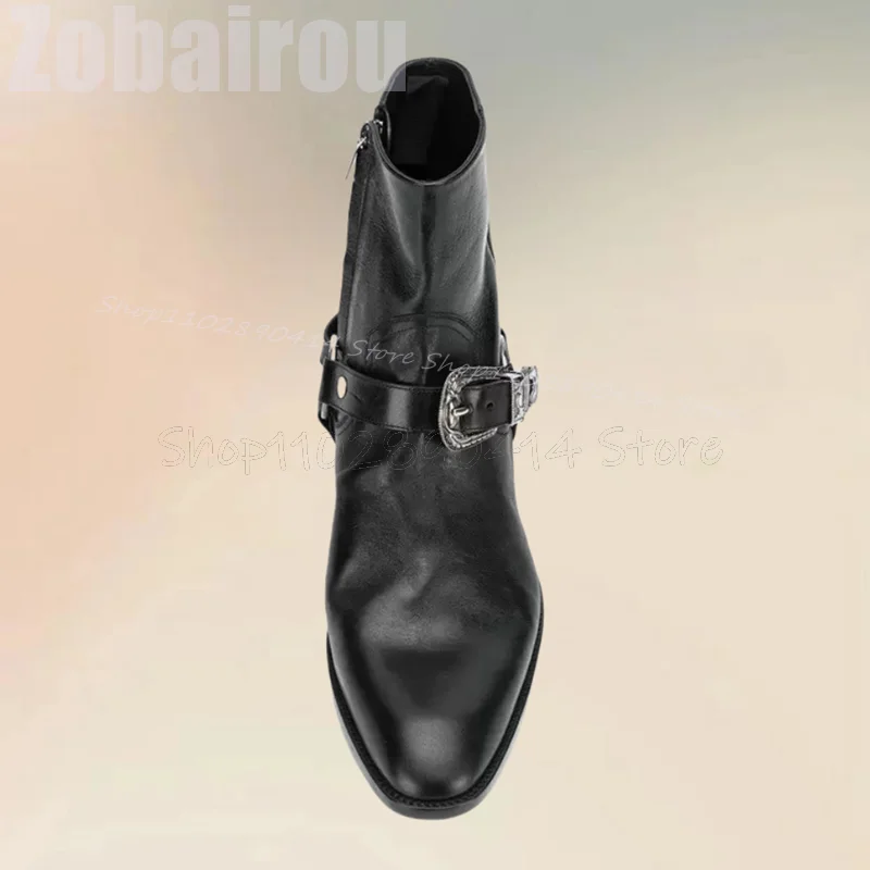 Botas Masculinas de Cano Médio - Men Formal Wear With Boots avaliação e preço