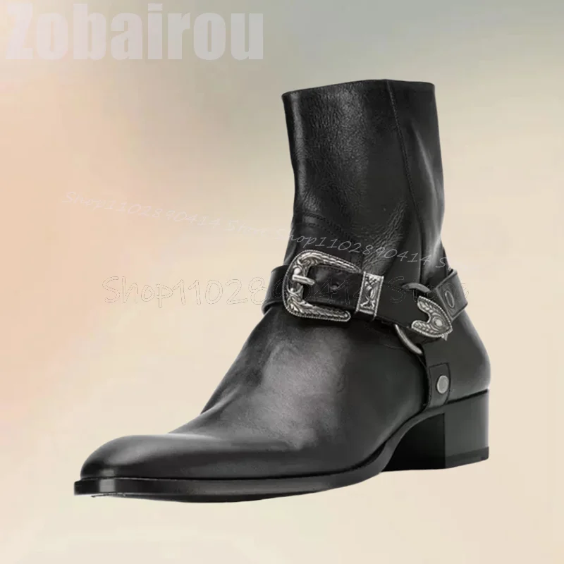 Botas Masculinas de Cano Médio - Men Formal Wear With Boots avaliação e preço