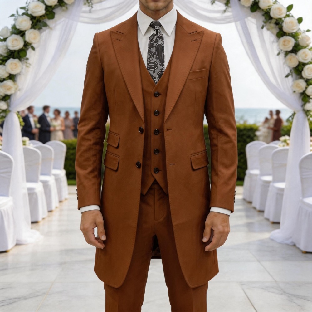 Terno Slim Fit de 3 Peças para - Men Formal Wear In Summer avaliação e preço