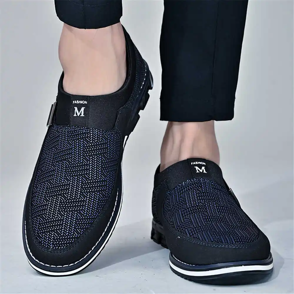 Azul escuro 44-45 sapatos de v - Men'S Formal Wear Slippers avaliação e preço