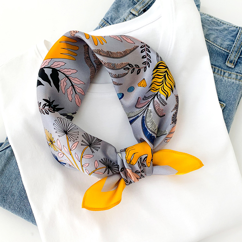 Feminino 70*70cm lenço de seda - Silk Tie Woven avaliação e preço