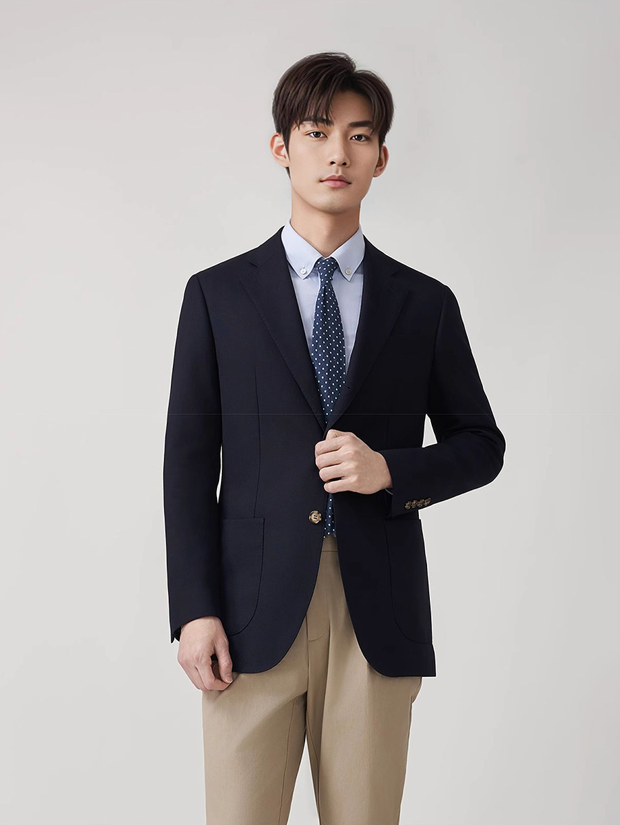 Conjunto de terno blazer de lã - Men'S Formal Wear For Graduation avaliação e preço