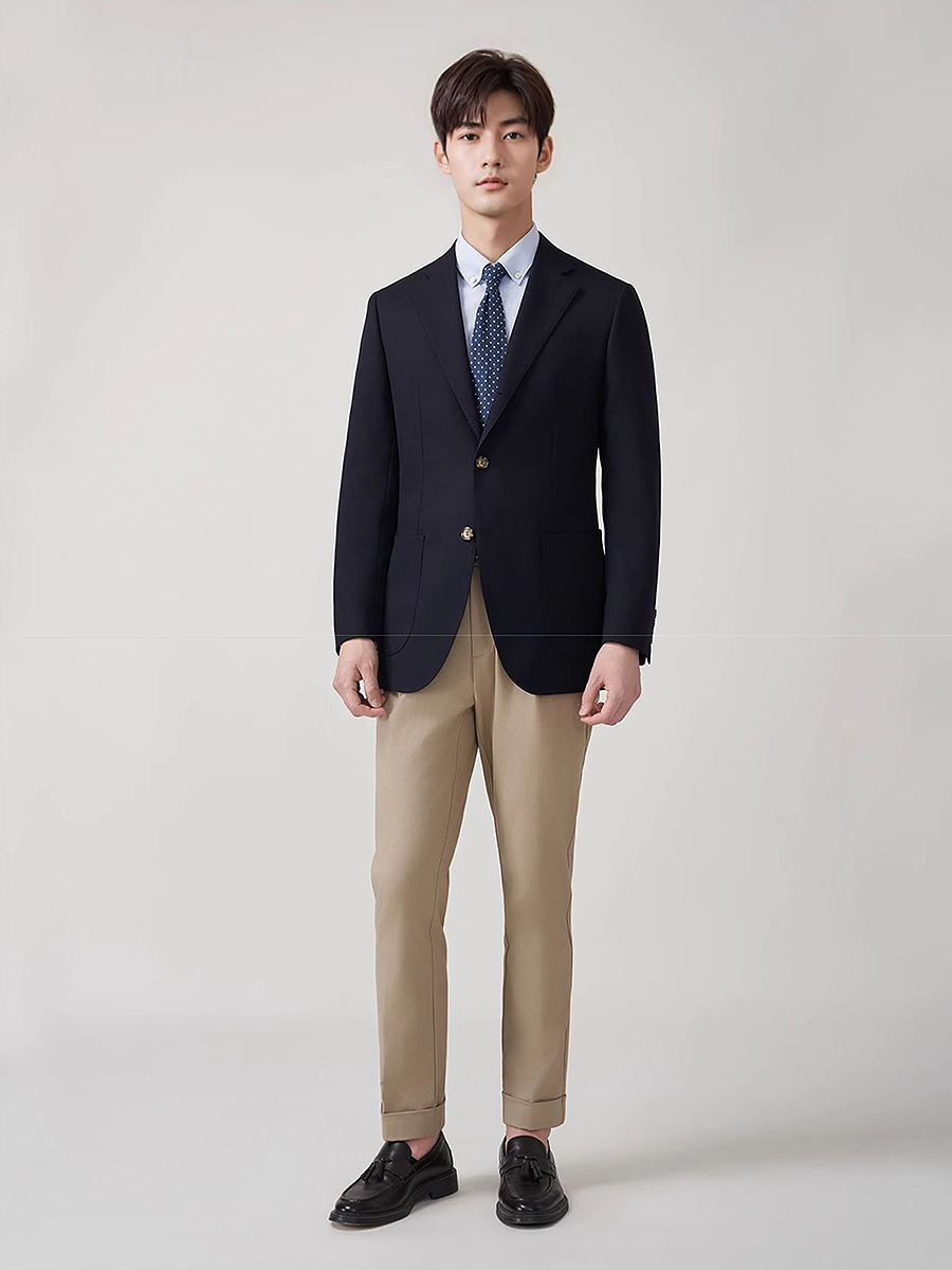 Conjunto de terno blazer de lã - Men'S Formal Wear For Graduation avaliação e preço
