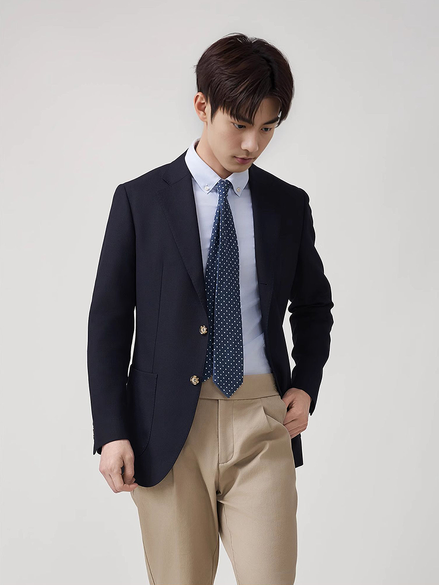 Conjunto de terno blazer de lã - Men'S Formal Wear For Graduation avaliação e preço