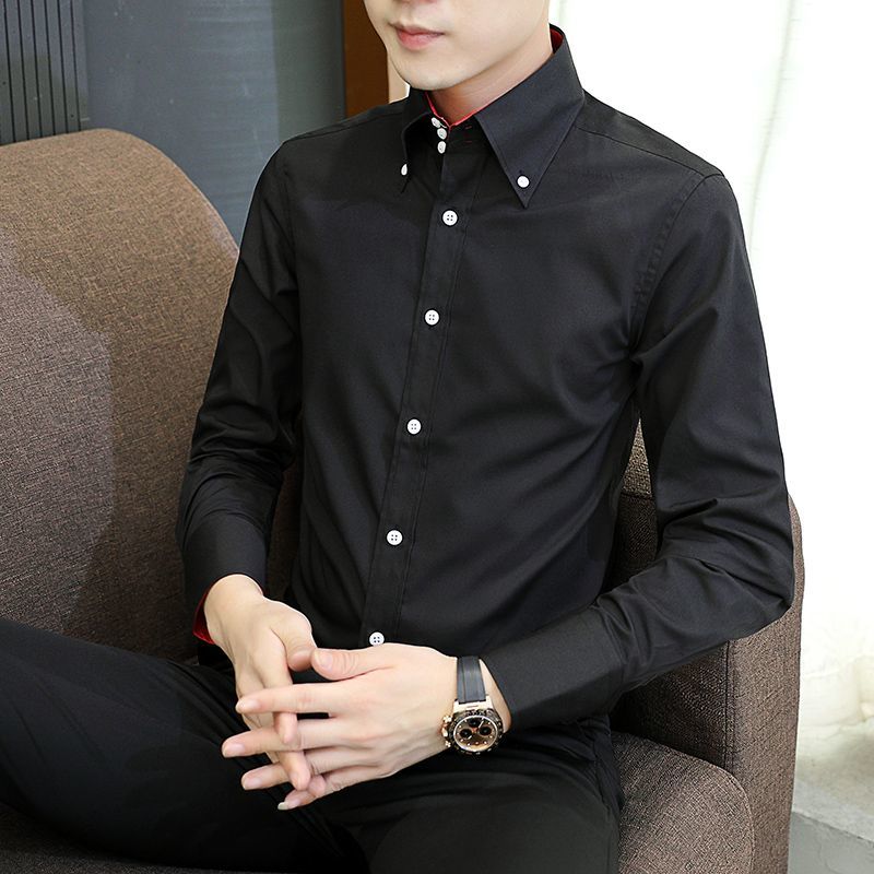 Primavera outono camisa execut - Men Formal Wear In Summer avaliação e preço