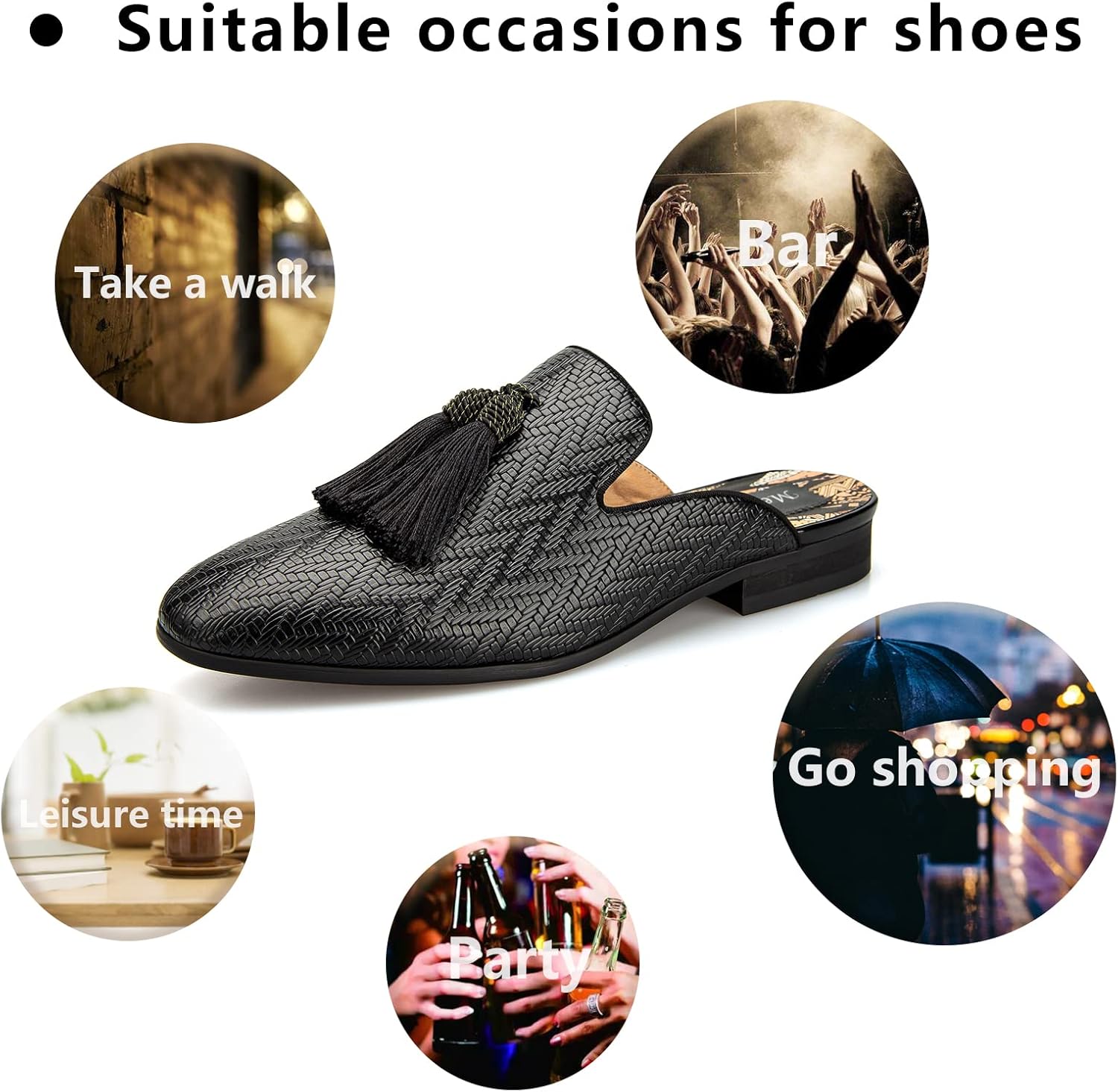Chinelos de couro respirável v - Men'S Formal Wear Slippers avaliação e preço