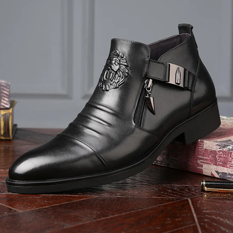 Botas de tornozelo masculinas  - Men Formal Wear With Boots avaliação e preço