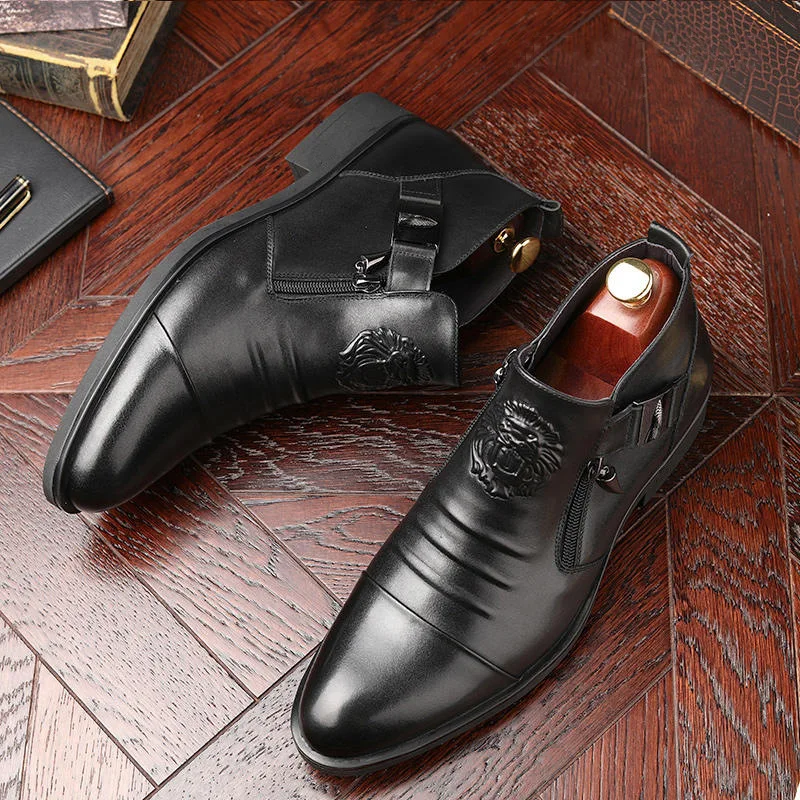 Botas de tornozelo masculinas  - Men Formal Wear With Boots avaliação e preço