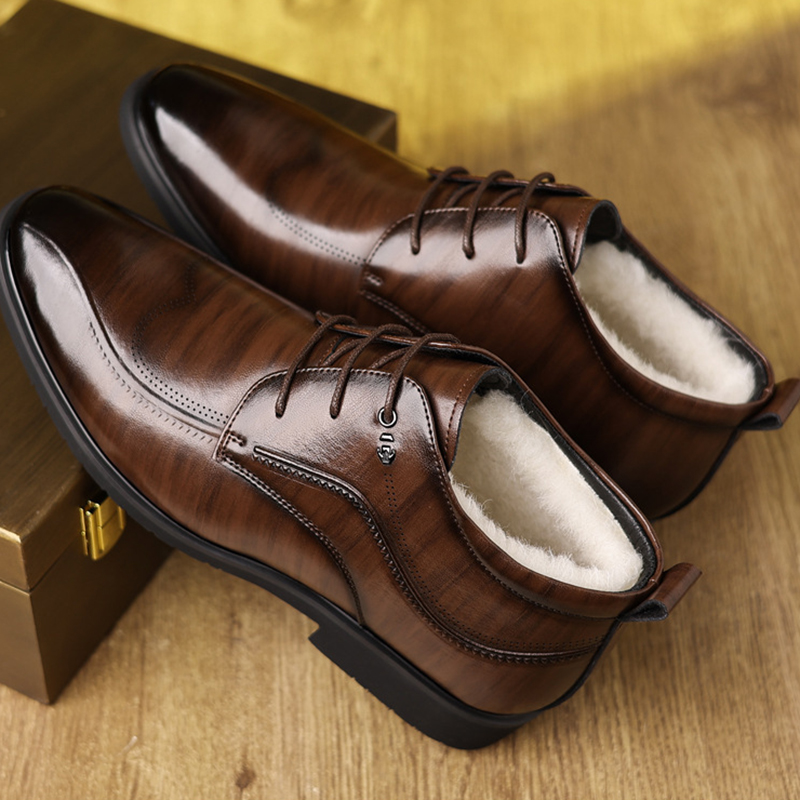 Sapatos de couro de inverno ma - Men Formal Wear With Boots avaliação e preço