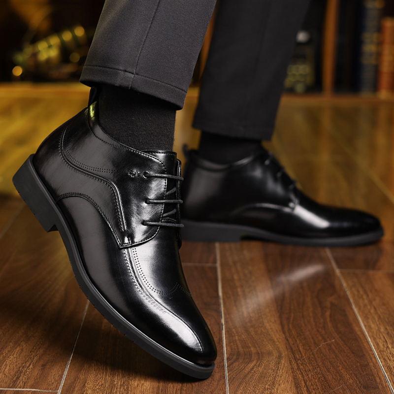 Sapatos de couro de inverno ma - Men Formal Wear With Boots avaliação e preço