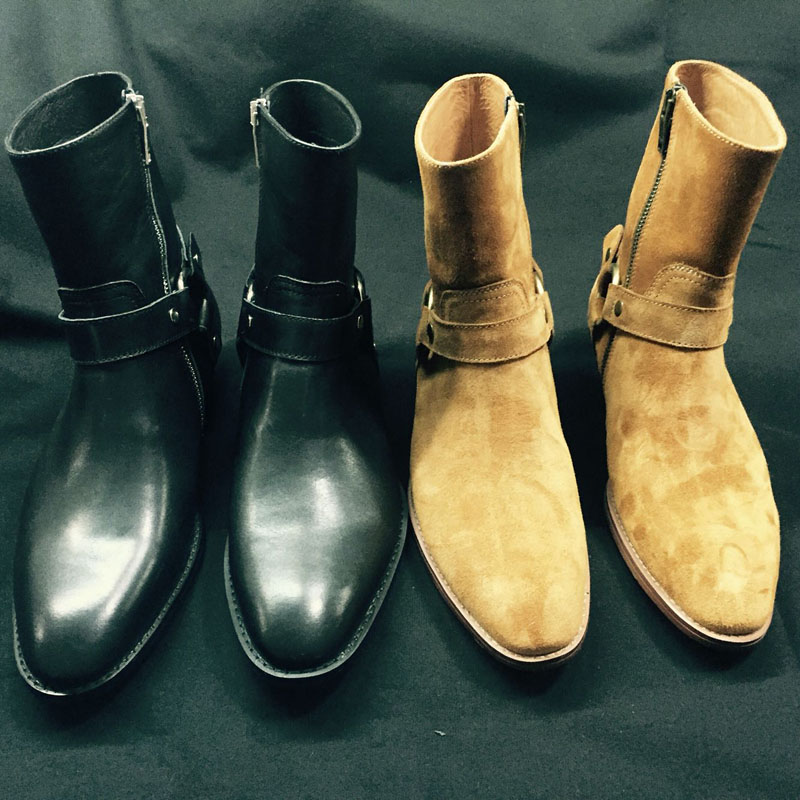 Homens de couro genuíno artesa - Men Formal Wear With Boots avaliação e preço